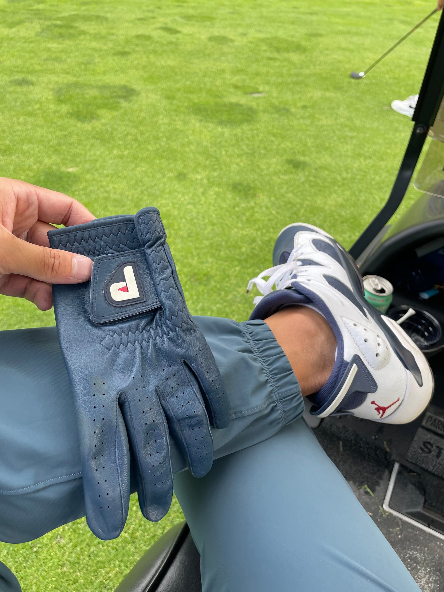 Individual - Premium Cabretta Leather Navy Blue Golf Gloves