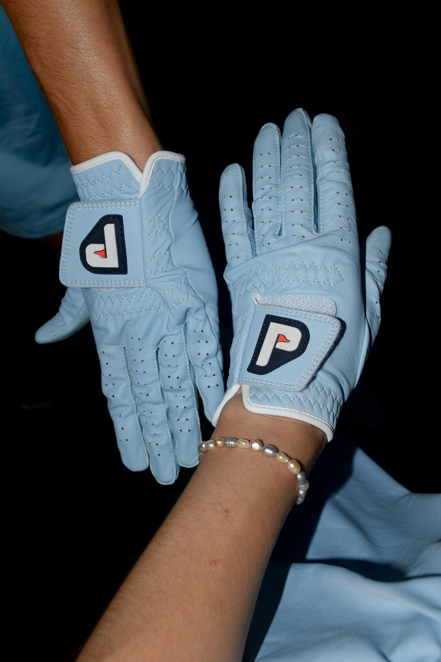 PUR3 Sky - Ladies Premium Cabretta Leather - 2 Pack (Blue and White)