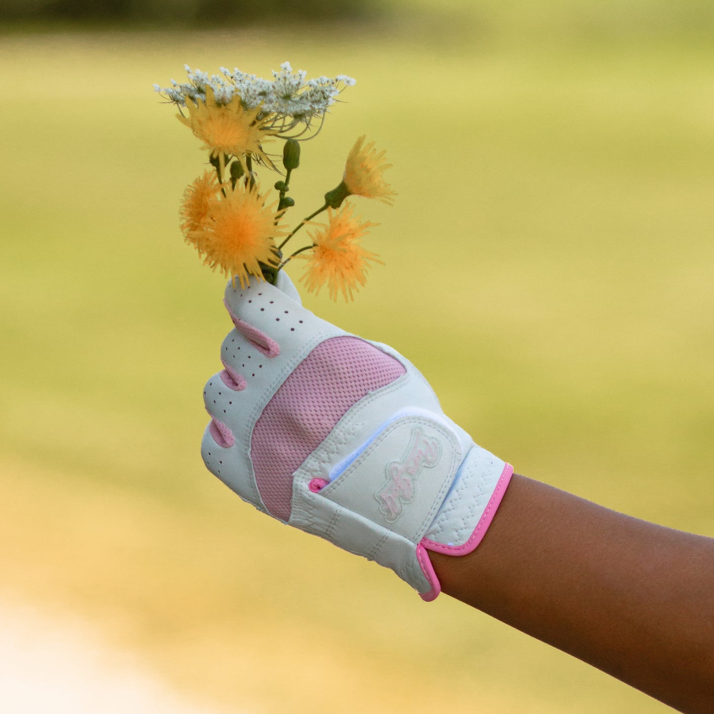 2 Pack Premium Cabretta Leather Tour Fusion Flex Glove - Pink Mesh