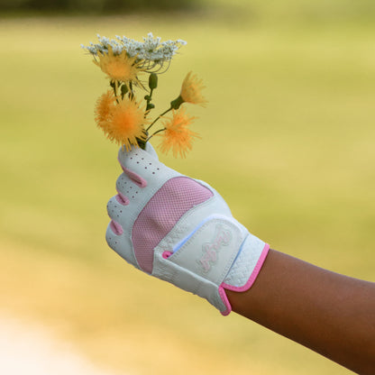 2 Pack Premium Cabretta Leather Tour Fusion Flex Glove - Pink Mesh