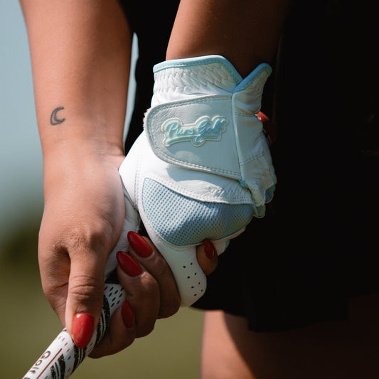 2 Pack Premium Cabretta Leather Tour Fusion Flex Glove - Carolina Blue Mesh