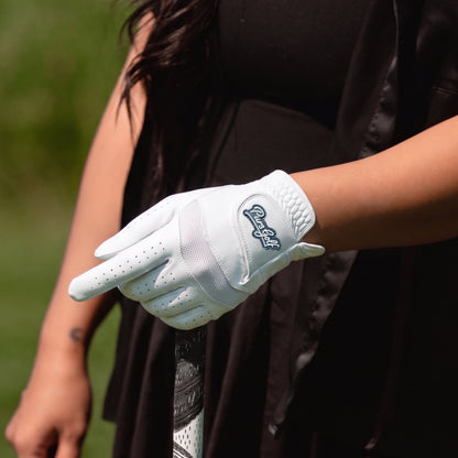 2 Pack Premium Cabretta Leather Tour Fusion Flex Glove - White Mesh