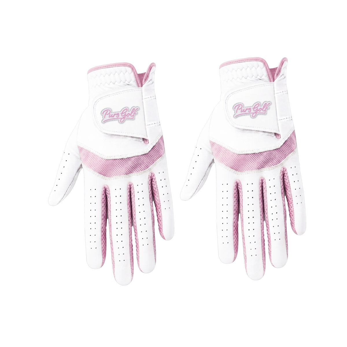 2 Pack Premium Cabretta Leather Tour Fusion Flex Glove - Pink Mesh