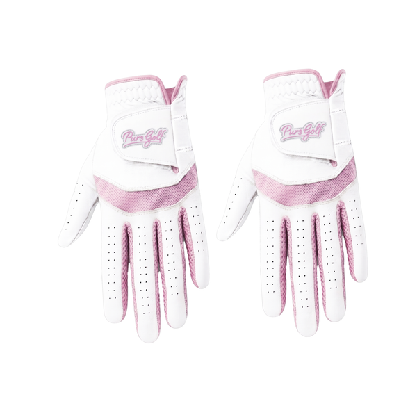2 Pack Premium Cabretta Leather Tour Fusion Flex Glove - Pink Mesh