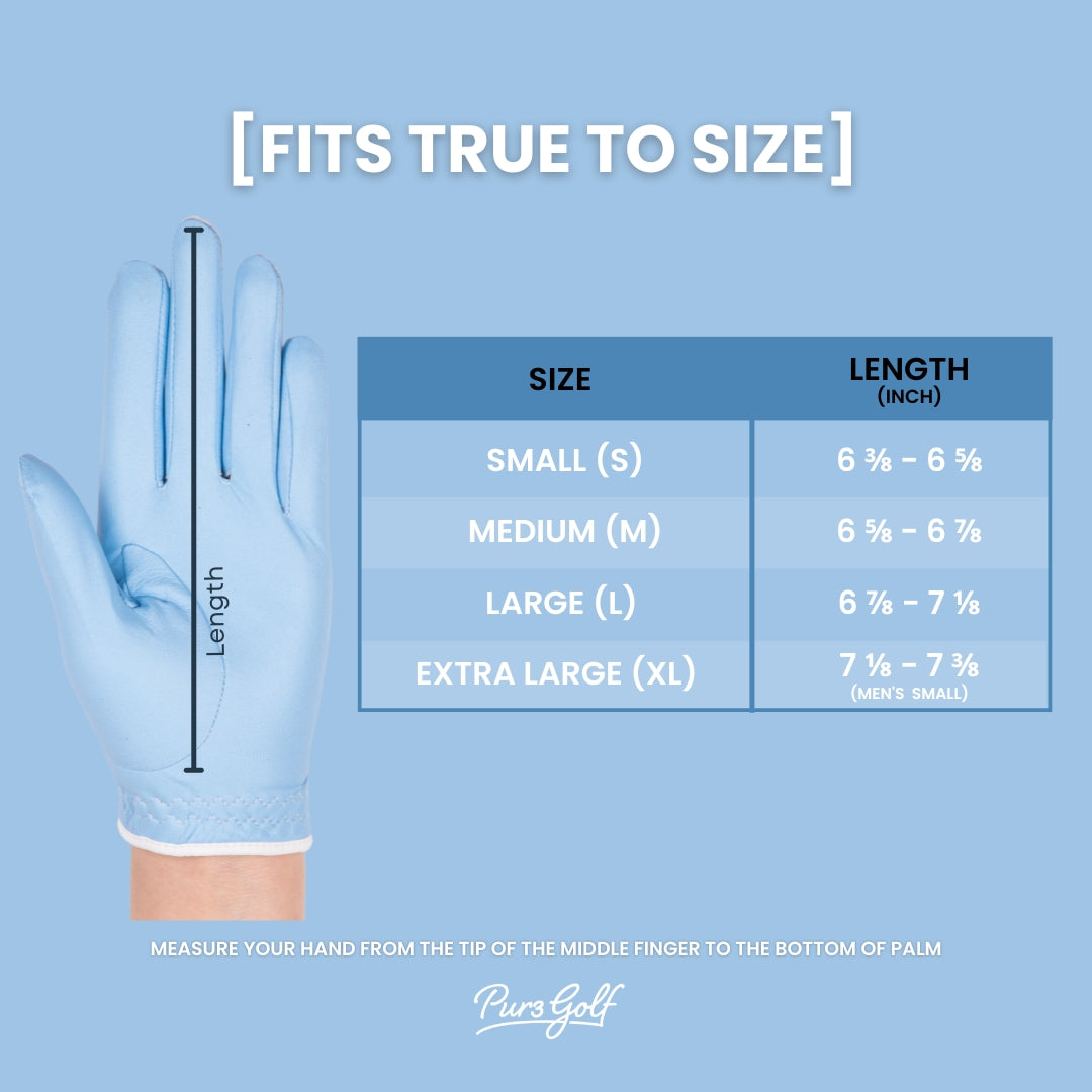 PUR3 Sky - Ladies Premium Cabretta Leather - 2 Pack (Blue and White)