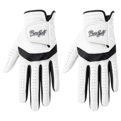 Tour Fusion Flex Glove - Cabretta Leather with Black Mesh - 2 Pack