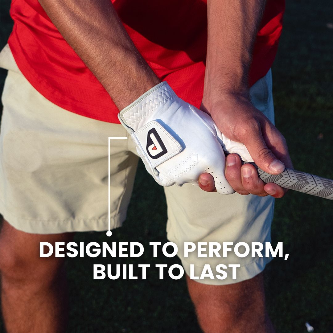 PUR3 Classic - Premium Cabretta Leather Golf Gloves - 2 Pack Pearl White