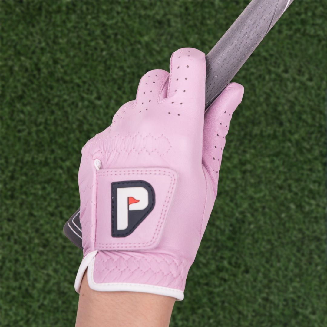 Ladies (2-Pack Pink and White) Cabretta Leather Performance Golf Gloves