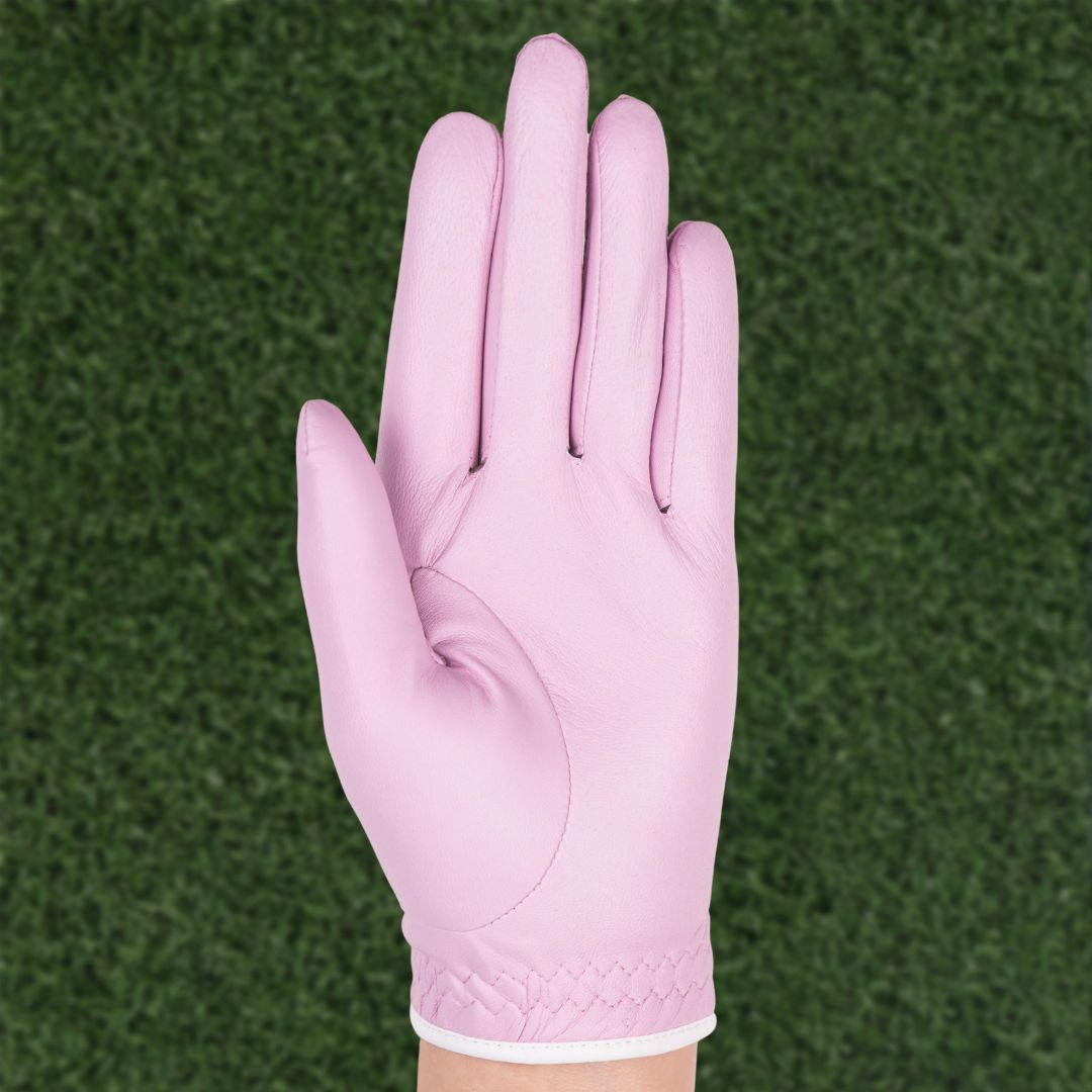 Ladies (2-Pack Pink and White) Cabretta Leather Performance Golf Gloves
