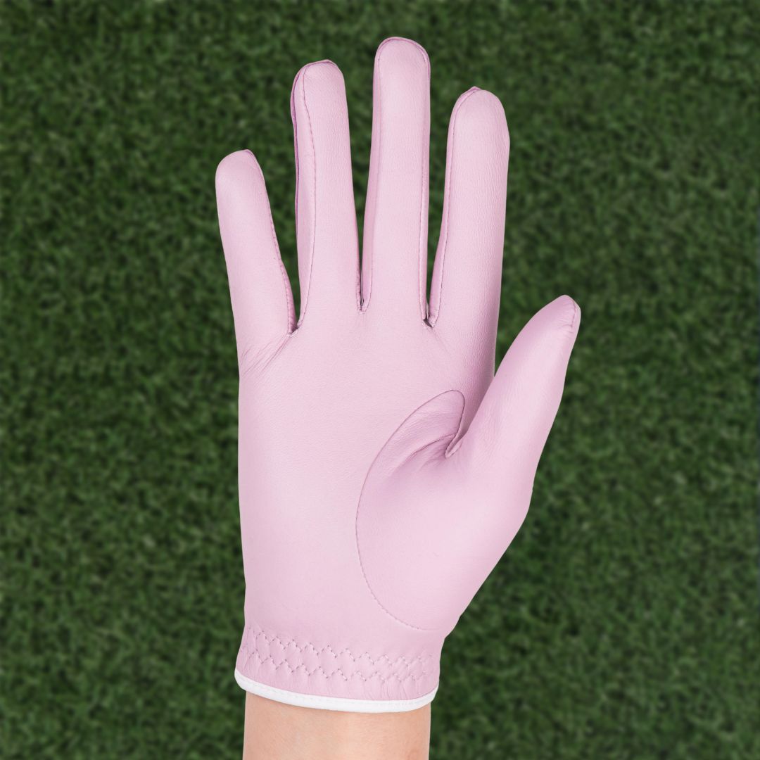 Ladies (2-Pack Pink and White) Cabretta Leather Performance Golf Gloves