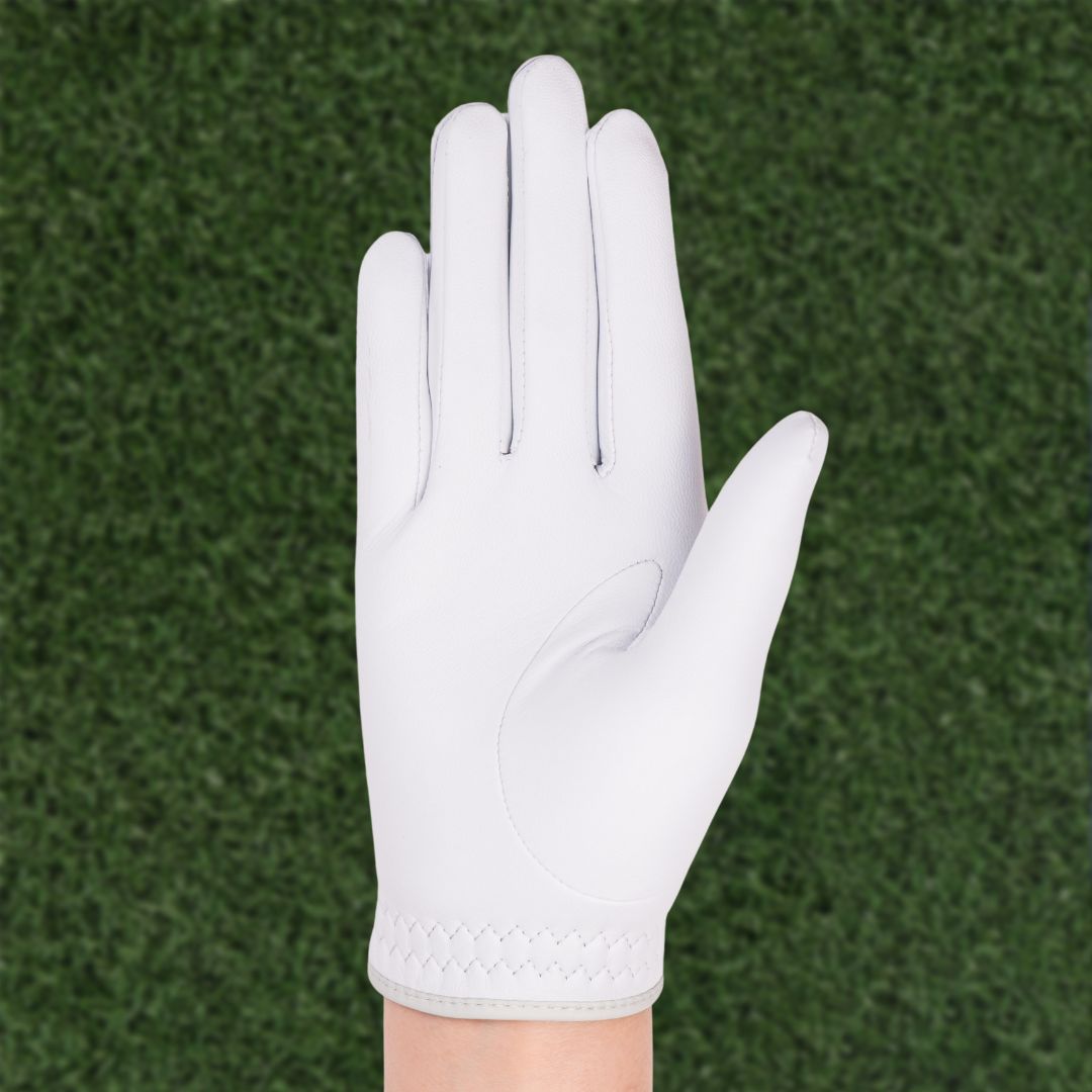 Ladies (2-Pack Pink and White) Cabretta Leather Performance Golf Gloves