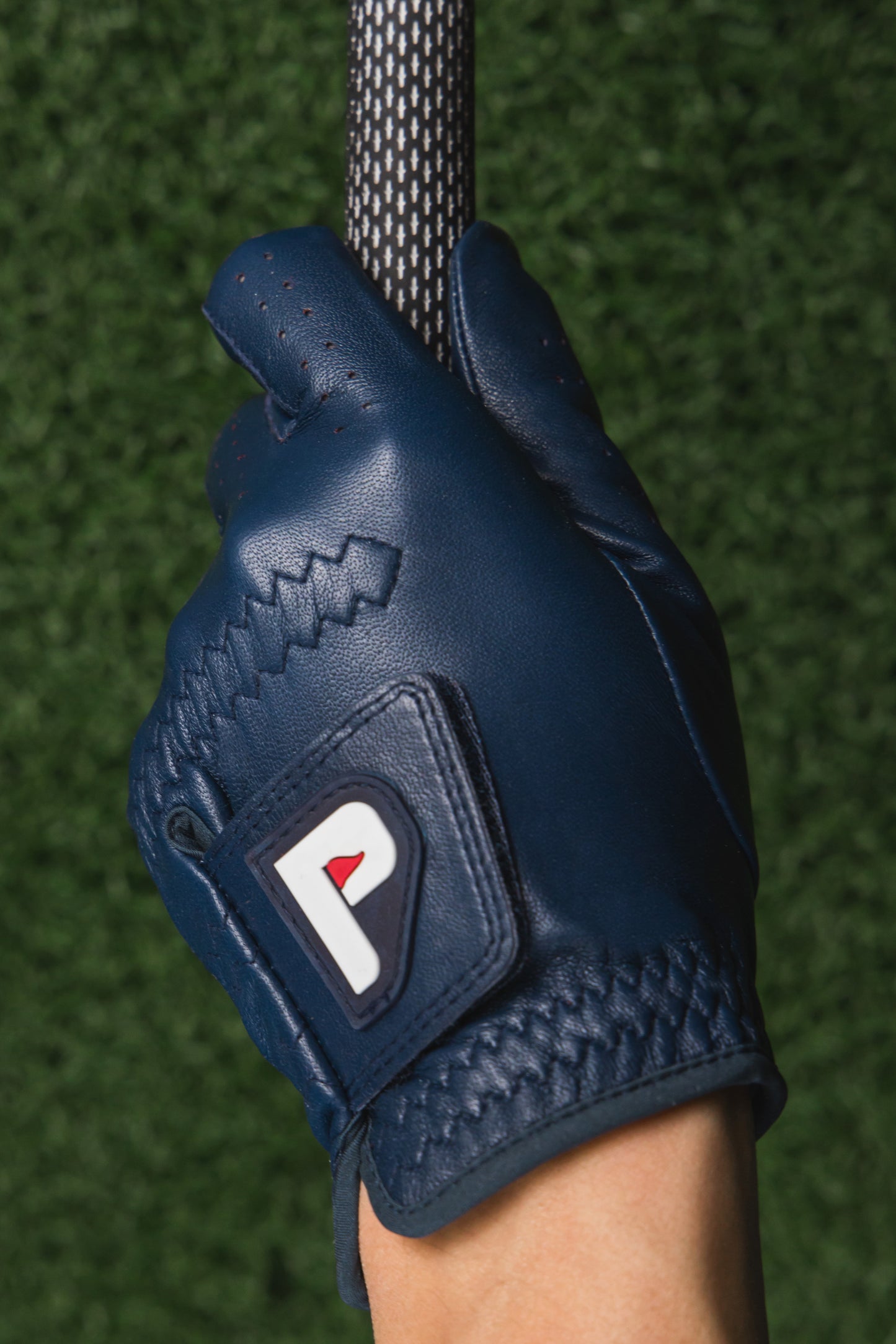 Gloves - Genuine Cabretta Leather Golf Gloves - Navy Blue