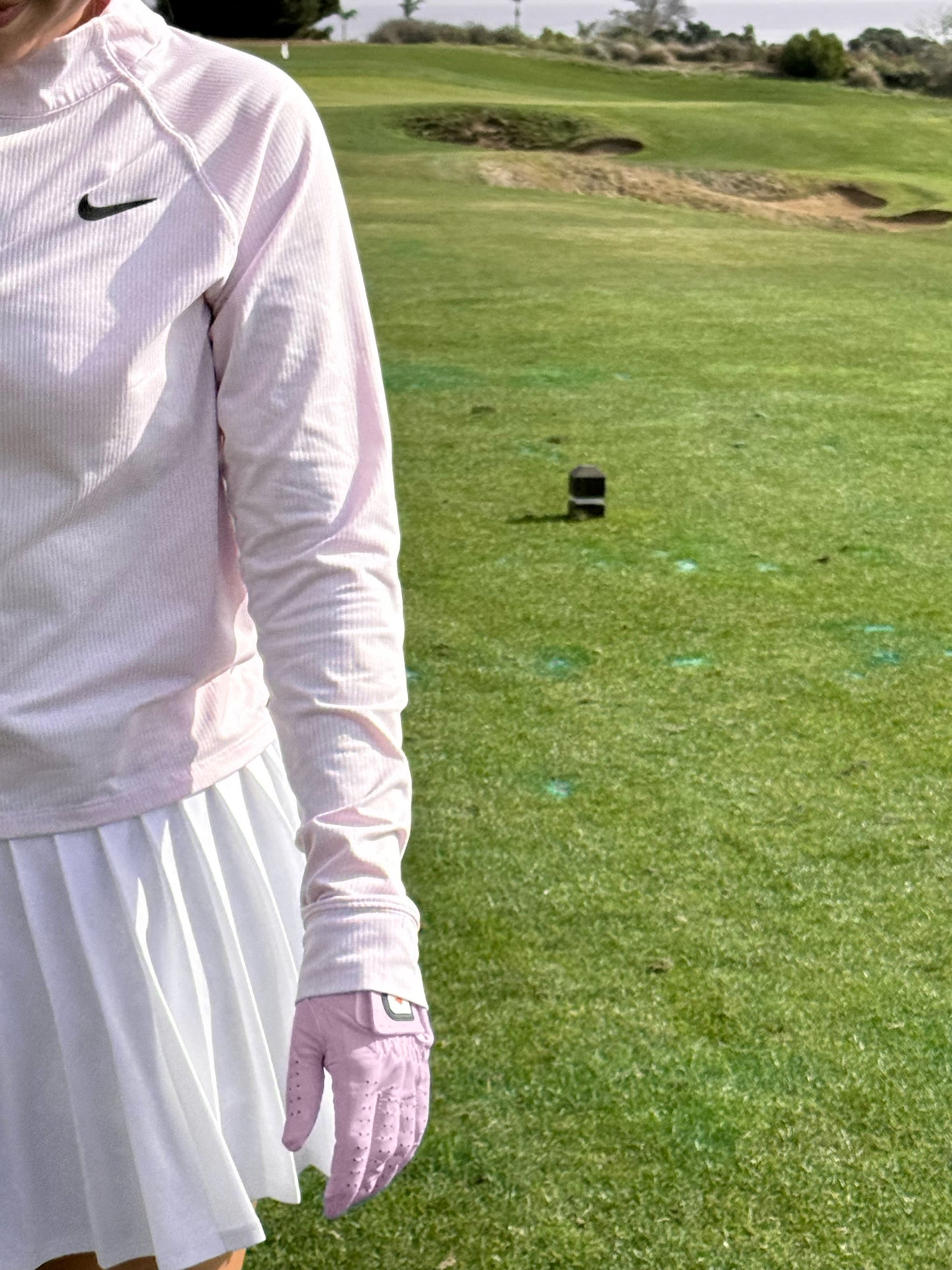 Ladies (2-Pack Pink and White) Cabretta Leather Performance Golf Gloves