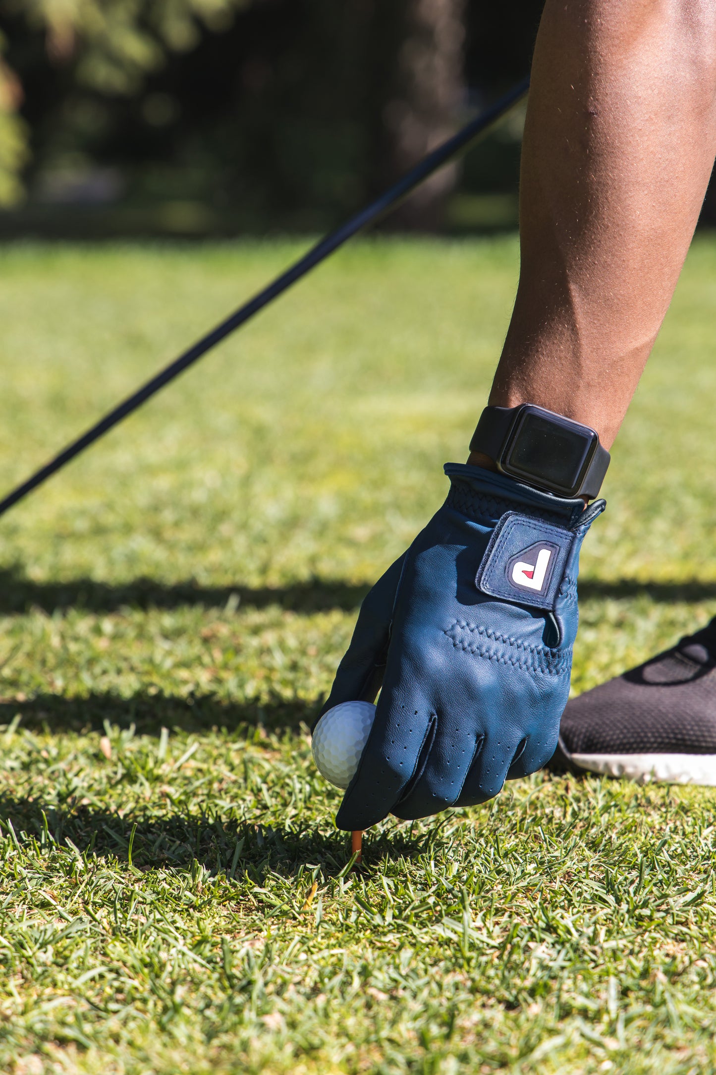 Gloves - Genuine Cabretta Leather Golf Gloves - Navy Blue