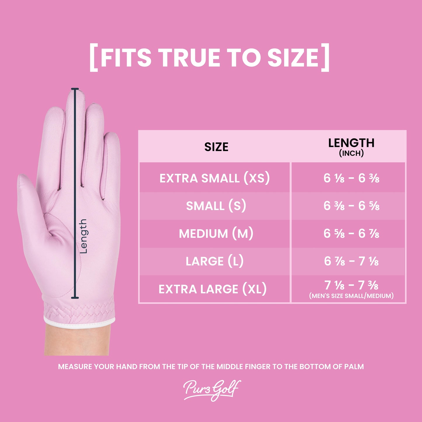 PUR3 Rose & Pearl - Ladies Premium Cabretta Leather - 2 Pack (Pink and White)