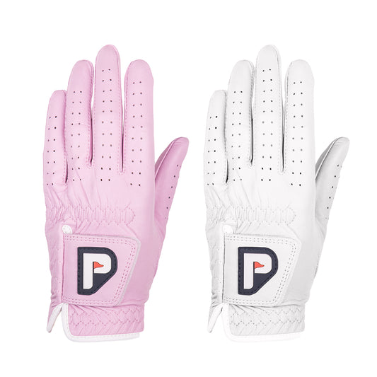 pink-and-white-Cabretta-Leather-Gloves