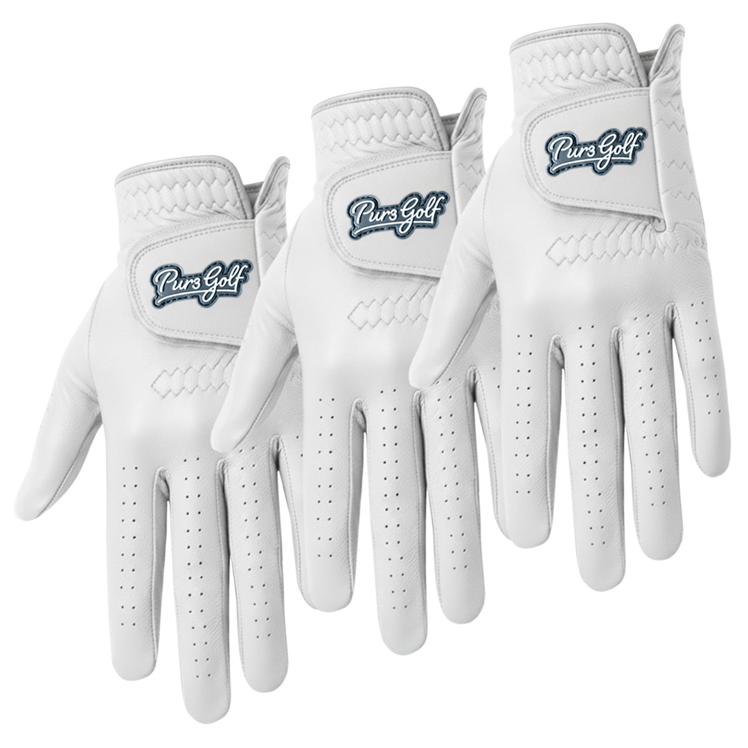 Men's 3 Pack 0.45mm Premium Cabretta - Pearl White