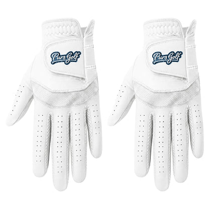 Tour Fusion Flex Glove - Cabretta Leather with White Mesh - 2 Pack